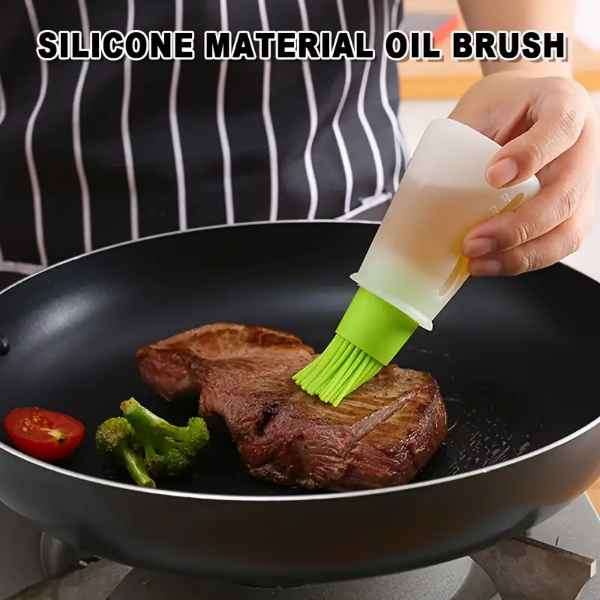 Brilliant Oil Dispensing Portable Silicone Basting Brush