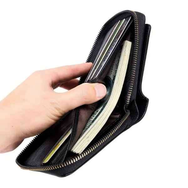 Mens Rugged Leather Bifold Supreme Quality Multislot Wallet