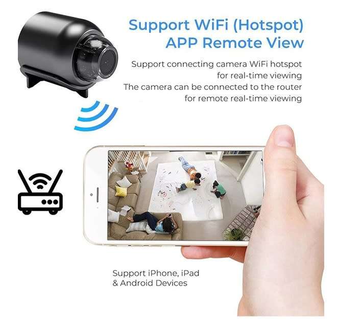 INCREDIBLE 1080p  X3  MINI HD WIFI 2.4G SPY SURVEILLANCE & SECURITY CAMERA