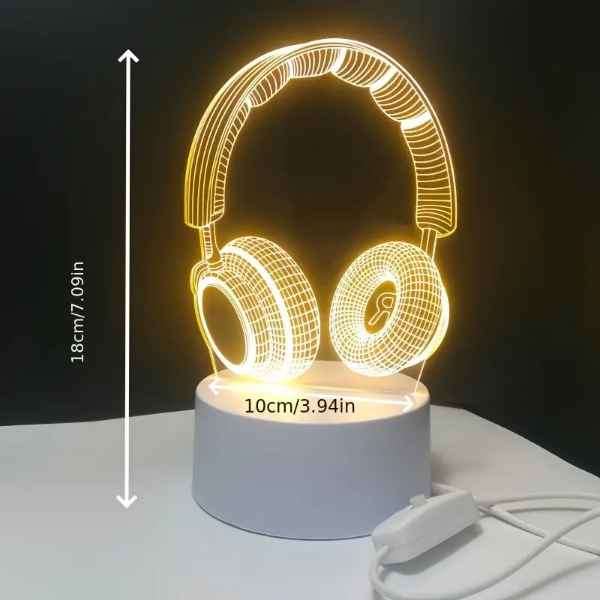 Stunning & Unique 3D Visualisation Desk or Bedroom Night Lamp