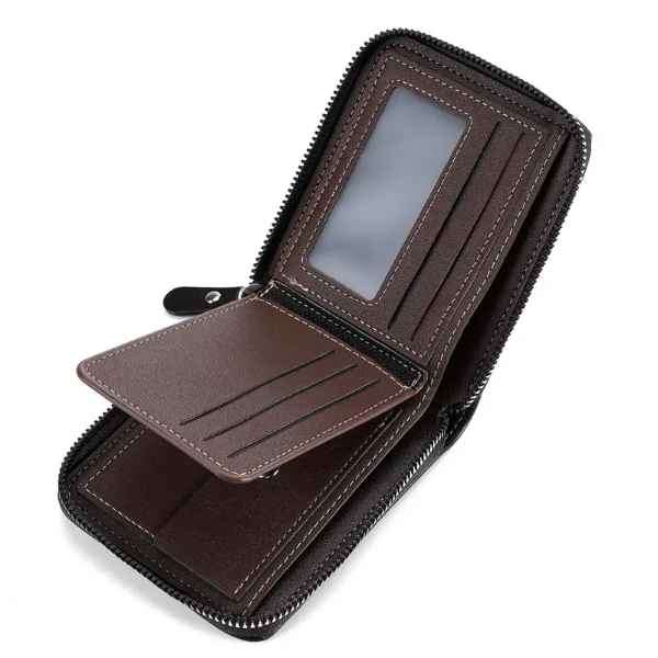 Mens Solid & Classic Vintage Look Leather Bifold Supreme Quality Multislot Wallet