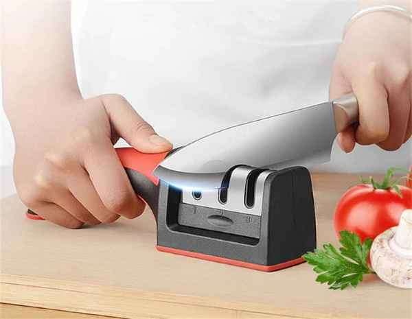 Brilliant & Effective Solid Handheld 3 Slot Knife Sharpener