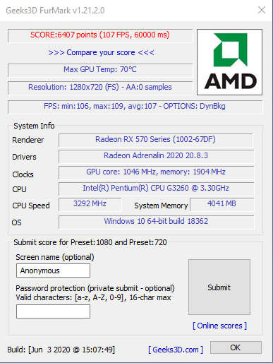 AMD Radeon RX570 4GB 256bit DDR5