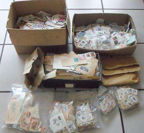 Thousands of stamps on paper...