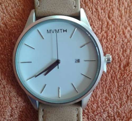 MVMT White tan mens fashion watch