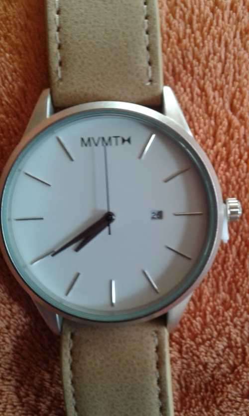 MVMT White tan mens fashion watch