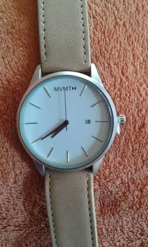 MVMT White tan mens fashion watch