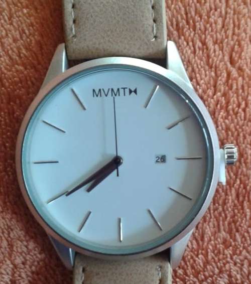 MVMT White tan mens fashion watch