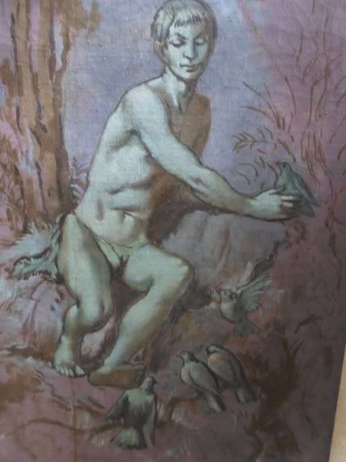 UNSIGNED OIL ON CANVAS POSSIBLY ROBERT MELVIN SIMMER, 760 X 460mm