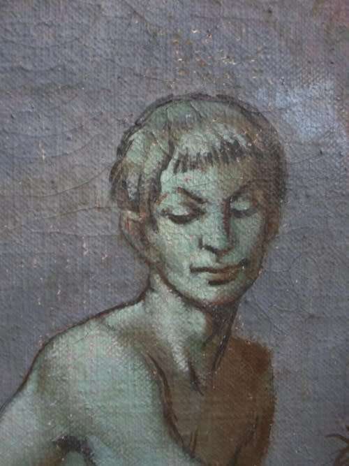 UNSIGNED OIL ON CANVAS POSSIBLY ROBERT MELVIN SIMMER, 760 X 460mm