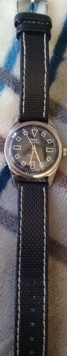 1980s HMT pilot watch mechanical 17 Jewel movement working