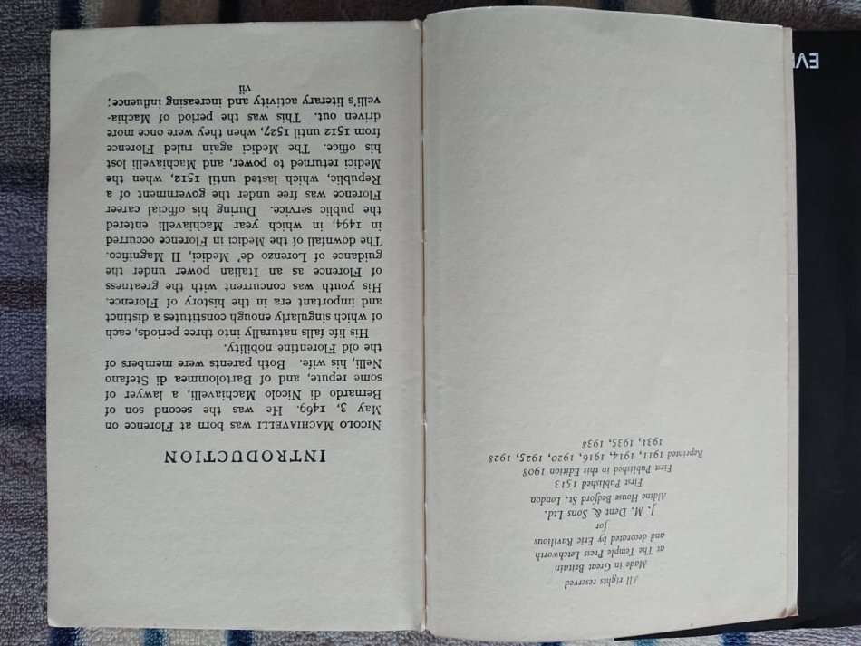 The Prince by Niccolo Machiavelli hardcover 1938