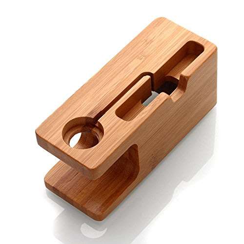 Apple Watch Stand iWatch Bamboo Wood Charging Dock Charge Station Holder iPhone & iWatch 42mm 38mm