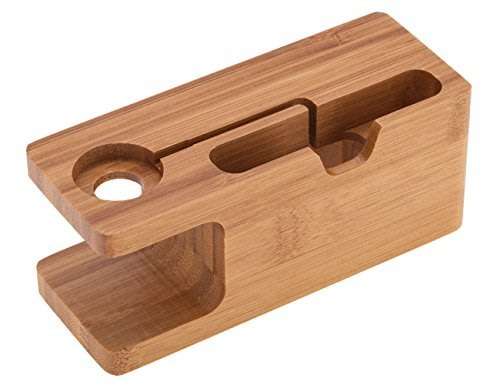 Apple Watch Stand iWatch Bamboo Wood Charging Dock Charge Station Holder iPhone & iWatch 42mm 38mm