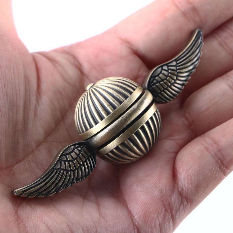 Fidget Spinner Harry Potter Quidditch Golden Snitch Wings Hand Finger Spinner Metal V2
