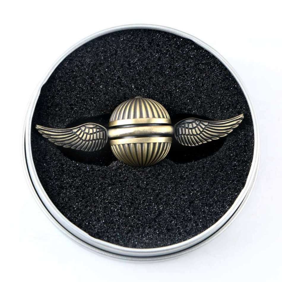 Fidget Spinner Harry Potter Quidditch Golden Snitch Wings Hand Finger Spinner Metal V2