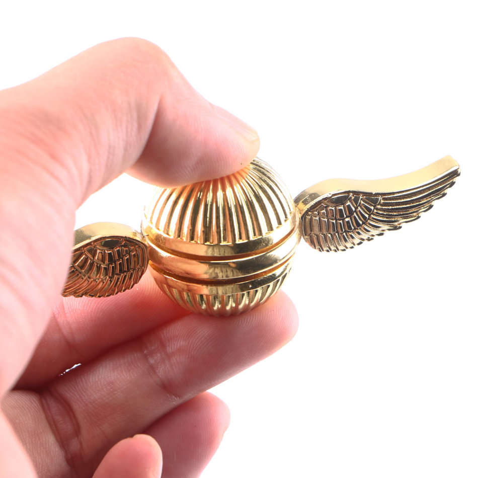 Fidget Spinner Harry Potter Quidditch Golden Snitch Wings Hand Finger Spinner Metal V2