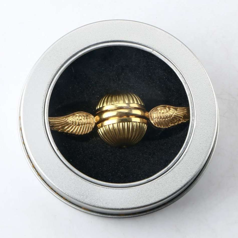 Fidget Spinner Harry Potter Quidditch Golden Snitch Wings Hand Finger Spinner Metal V2