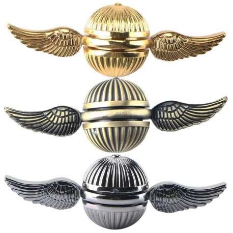 Fidget Spinner Harry Potter Quidditch Golden Snitch Wings Hand Finger Spinner Metal V2