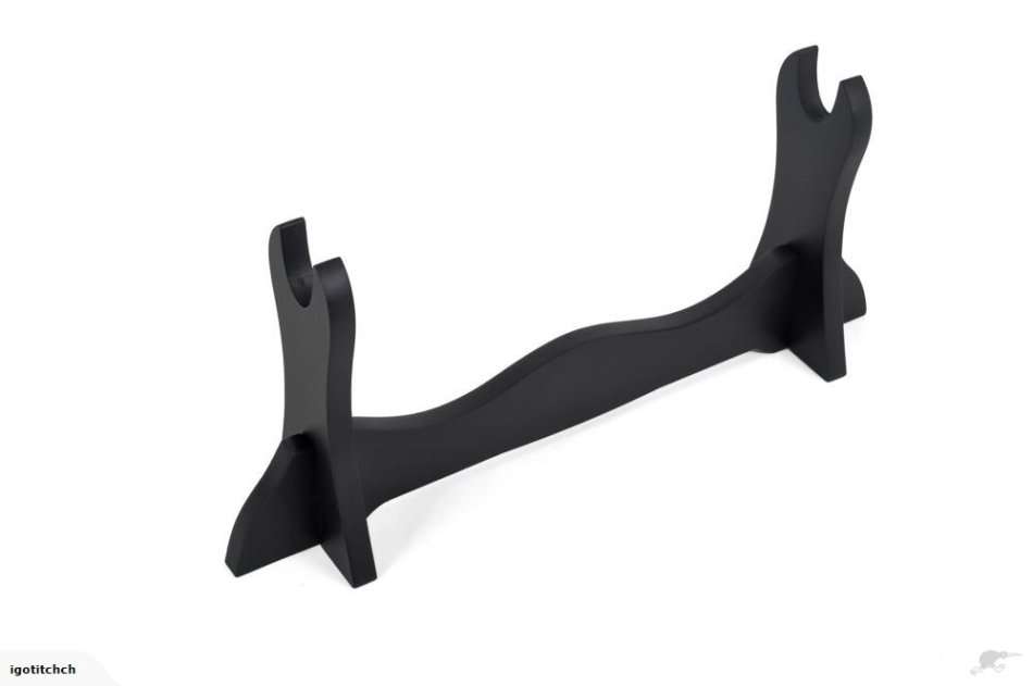 Japanese Samurai Katana Simulation Sword and Stand - Black Dragon Engraved