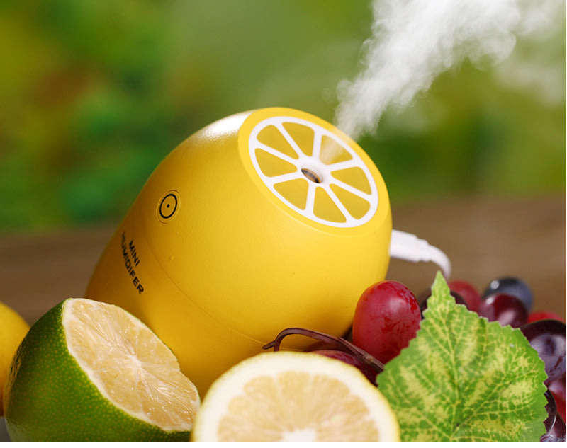 USB Portable Household Car Home Yellow Lemon Lamp Humidifier Aromatherapy Steam Diffuser Mist