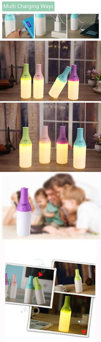USB Portable Household Car Home Mini Bottle Lamp Humidifier Aromatherapy Steam Diffuser Mist