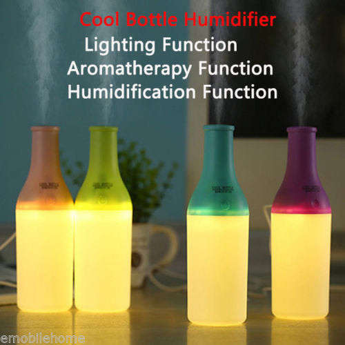 USB Portable Household Car Home Mini Bottle Lamp Humidifier Aromatherapy Steam Diffuser Mist