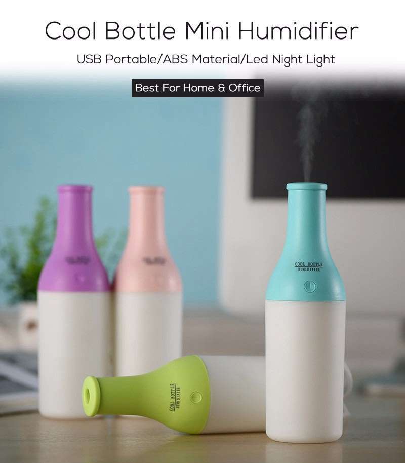 USB Portable Household Car Home Mini Bottle Lamp Humidifier Aromatherapy Steam Diffuser Mist