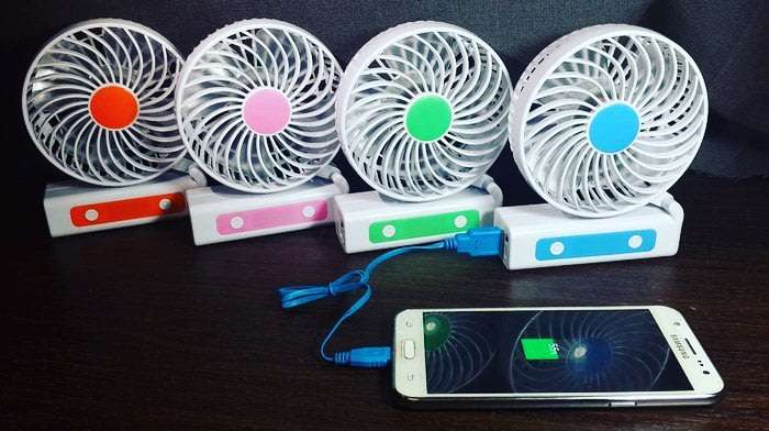 Fan USB Portable Rechargeable Power Bank Fan USB Charging Folding Standing Fan Collapsible