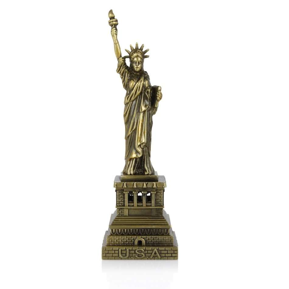 New York City's Collectible Statue Of Liberty Metal Brass Copper Antique Showpiece Model Souvenir