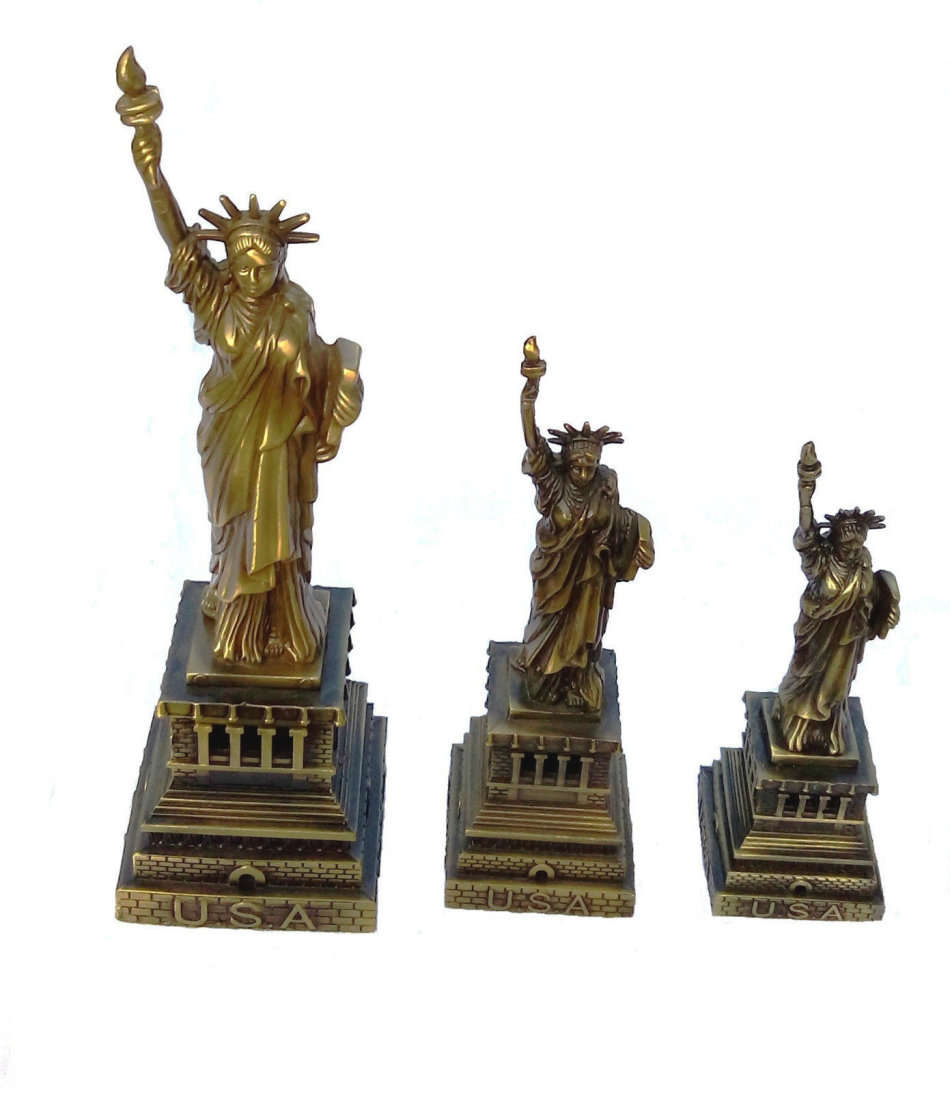 New York City's Collectible Statue Of Liberty Metal Brass Copper Antique Showpiece Model Souvenir