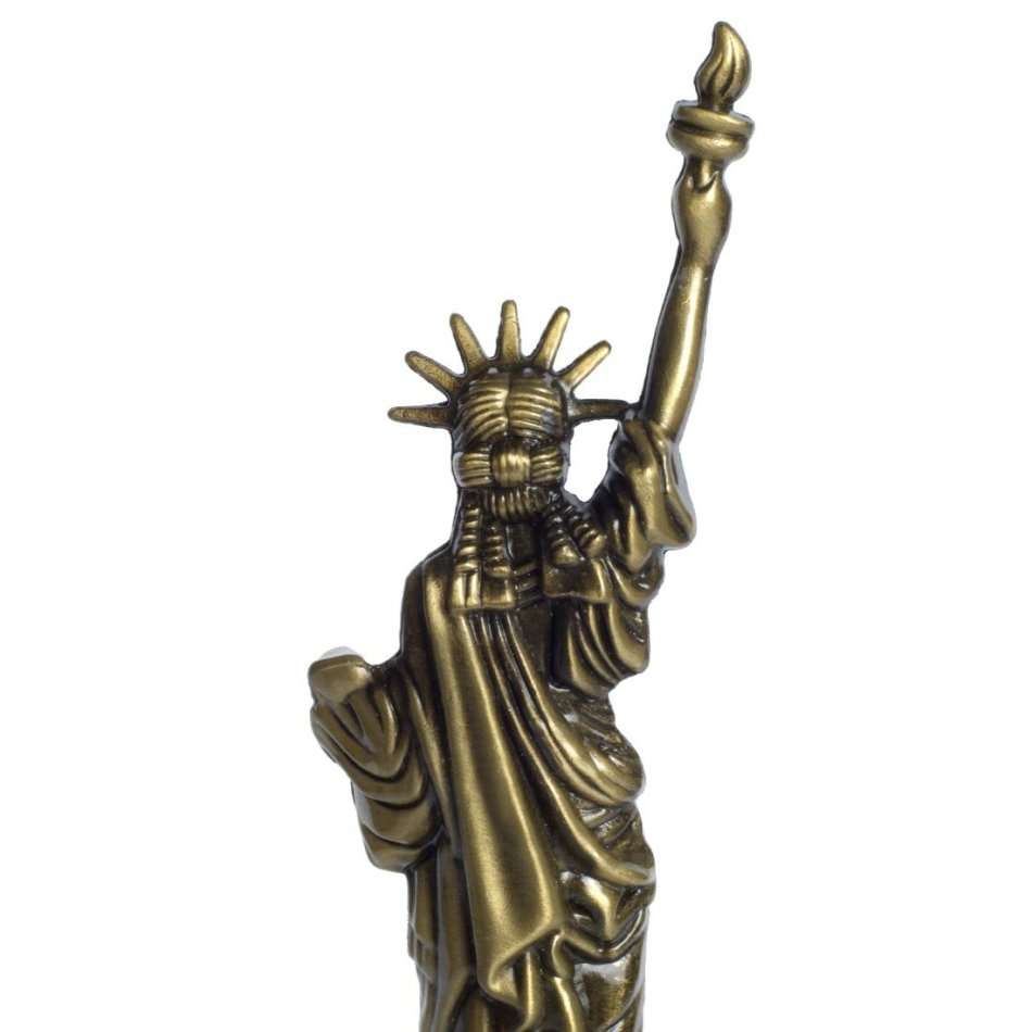New York City's Collectible Statue Of Liberty Metal Brass Copper Antique Showpiece Model Souvenir
