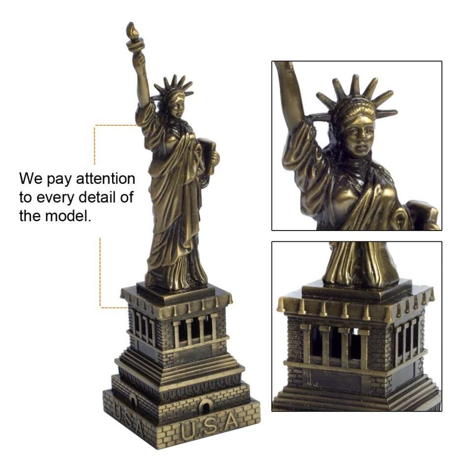 New York City's Collectible Statue Of Liberty Metal Brass Copper Antique Showpiece Model Souvenir