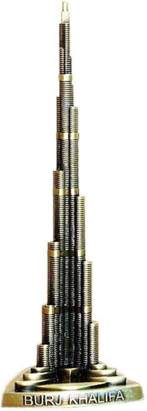 United Arab Emirates Dubai Burj Khalifa Metal Brass Copper Antique Showpiece Model Souvenir Statue