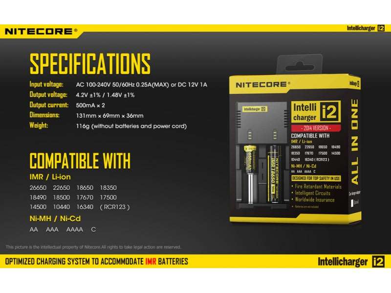 Nitecore Intellicharger i2 - 2014 Version