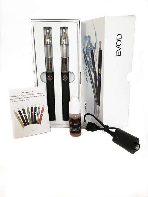 Electronic Cigarette (Vape) Dual EVOD Pack Set + Charger (Black)