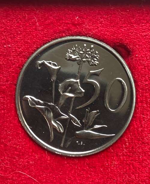 1973 South Africa Partial Proof Coin Set - 50, 20, 10, 5, 2, 1 and 1/2 Cents