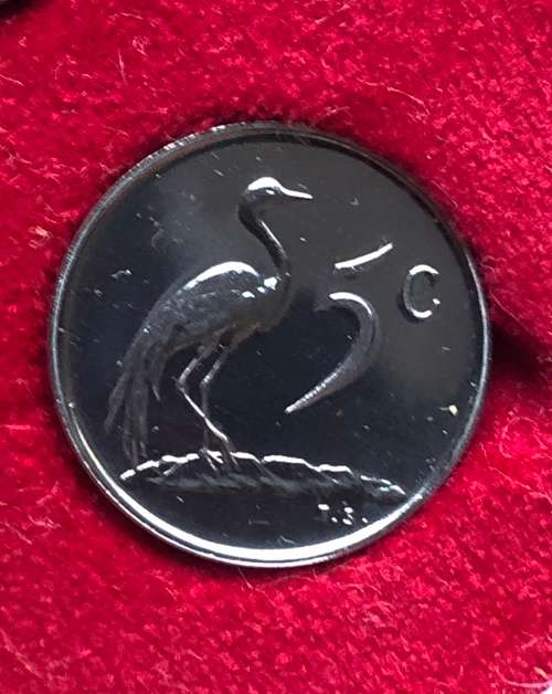 1973 South Africa Partial Proof Coin Set - 50, 20, 10, 5, 2, 1 and 1/2 Cents