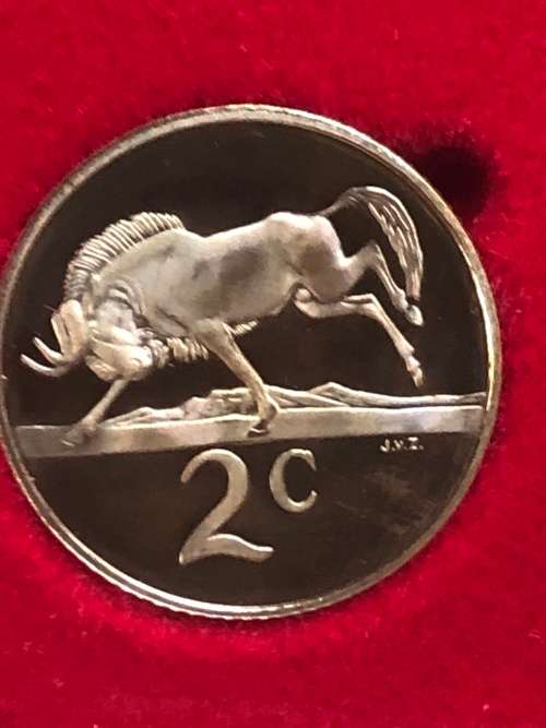 1983 South Africa Partial Proof Coin Set - 50, 20, 10, 5, 2, 1 & 1/2 Cents