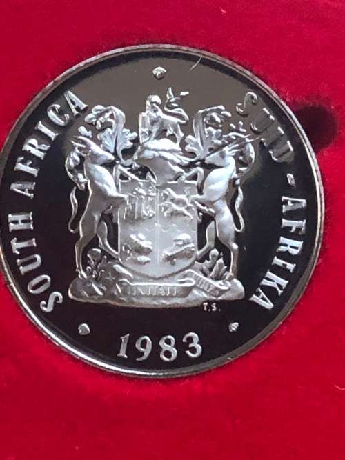 1983 South Africa Partial Proof Coin Set - 50, 20, 10, 5, 2, 1 & 1/2 Cents
