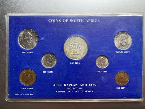 1976 South Africa Mint Pack. UNC coins. As issued by Forward Coin Accessories in Birmingham, UK.