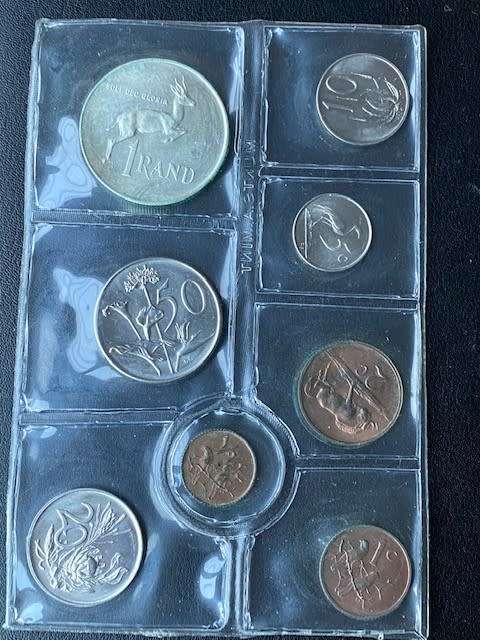 1973 South Africa Uncirculated Coin Set with Silver R1. 80% Silver content