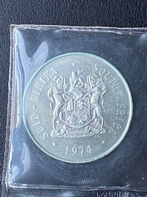1974 South Africa Uncirculated Coin Set with Silver R1. 80% Silver content