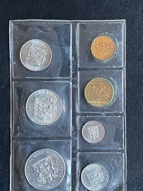 1980 South Africa Uncirculated Coin Set with Nickel R1.