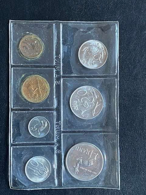 1980 South Africa Uncirculated Coin Set with Nickel R1.