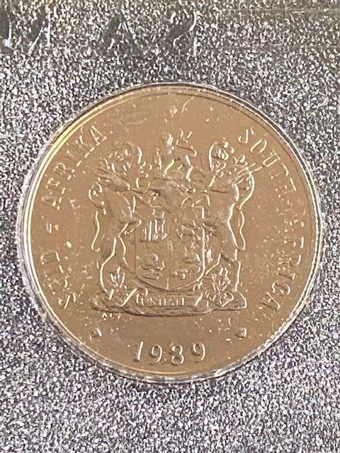 1989 South Africa Uncirculated Coin Set with Nickel R1. Scarcer 5 cent coin. Mintage 13150 in UNC