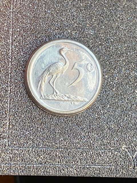 1989 South Africa Uncirculated Coin Set with Nickel R1. Scarcer 5 cent coin. Mintage 13150 in UNC