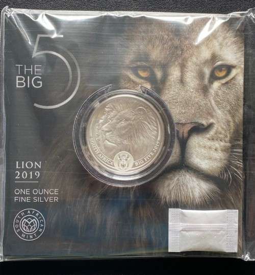 *** The Big Five `Lion` 2019 R5 -1 oz Silver Coin. Limited Mintage of only 15,000 ***