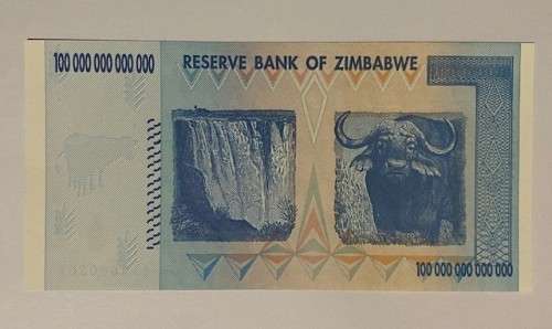$100 Trillion Dollar Zimbabwe Bank Notes. Uncirculated condition