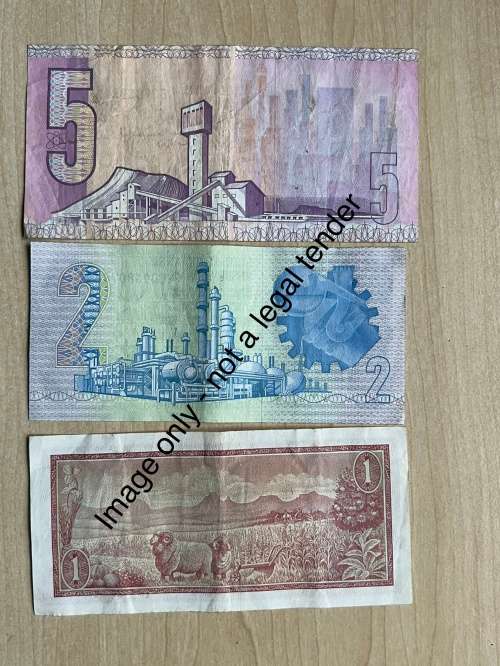 Bank Notes of South Africa - R1, R2, R5, R10, R20 & R50